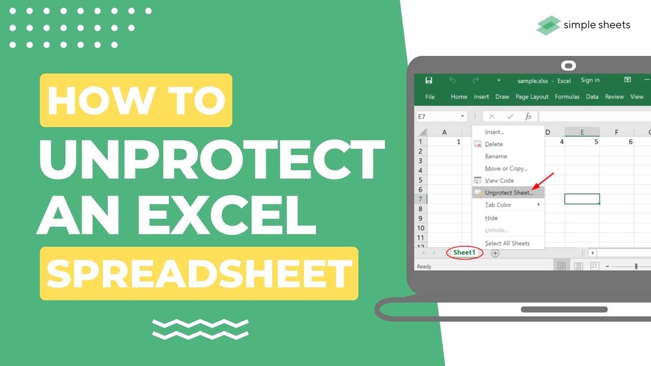 How To Unprotect An Excel Spreadsheet