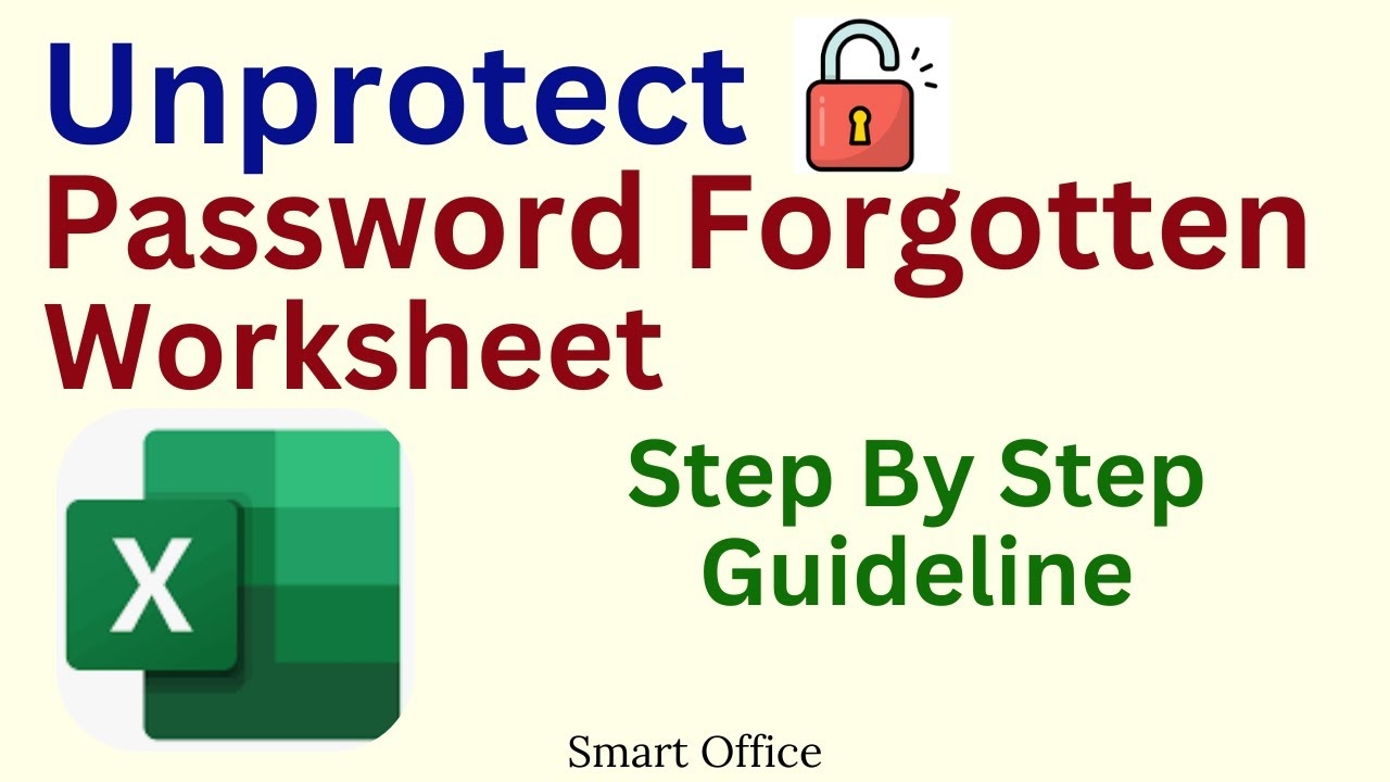 How To Unprotect The Excel Sheet With Forgotten Password YouTube