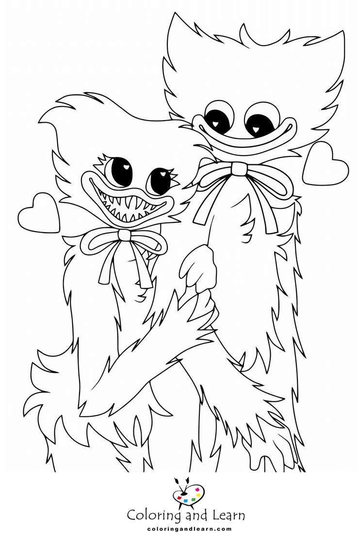 Huggy Wuggy Coloring Pages Coloringandlearn Huggy Wuggy Coloring Pages Coloringandlearn