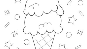 Ice Cream Colouring Pages For Kids Happy Toddler Playtime