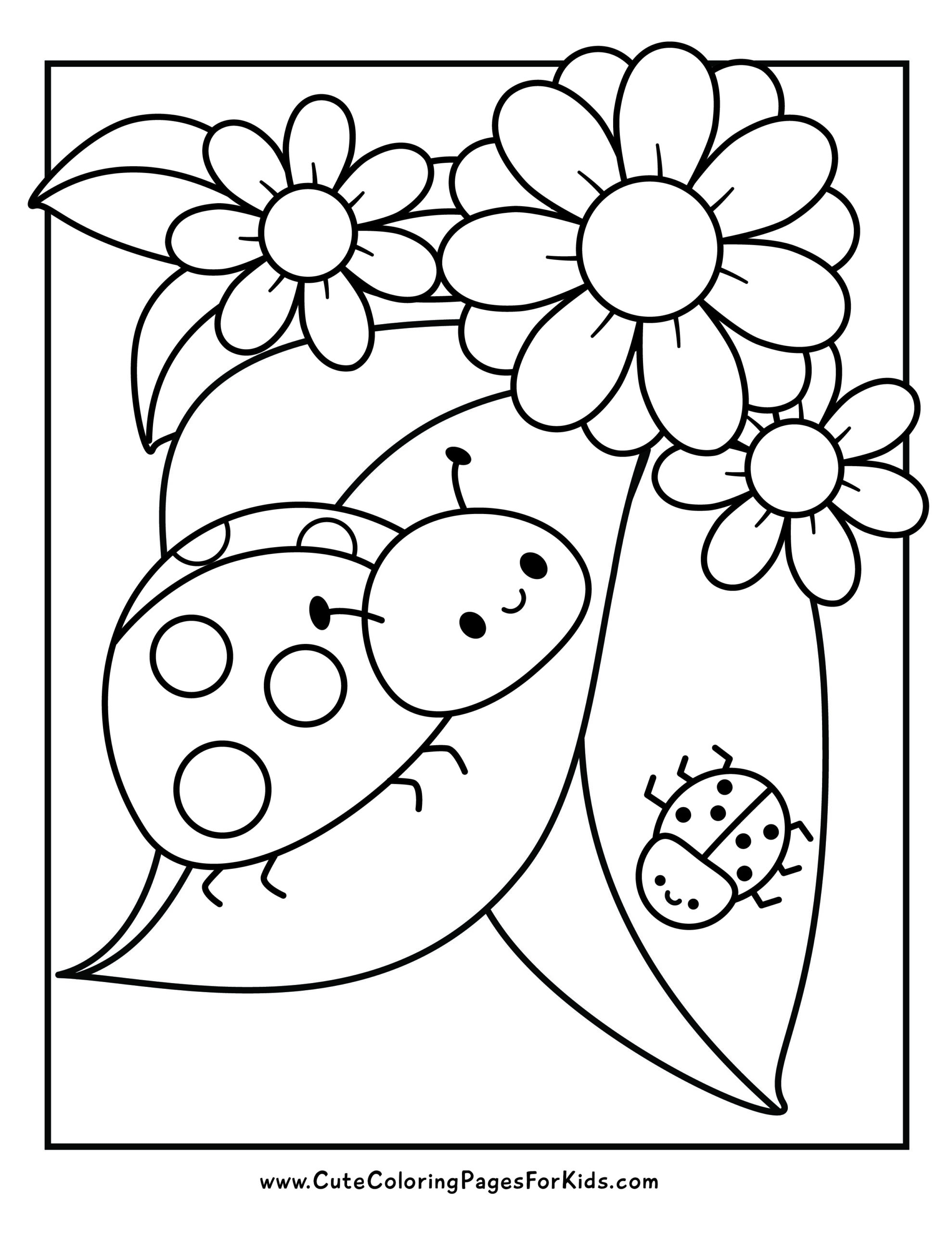 Insect Coloring Pages 12 Cute Bug Pictures To Color Cute Coloring Pages For Kids