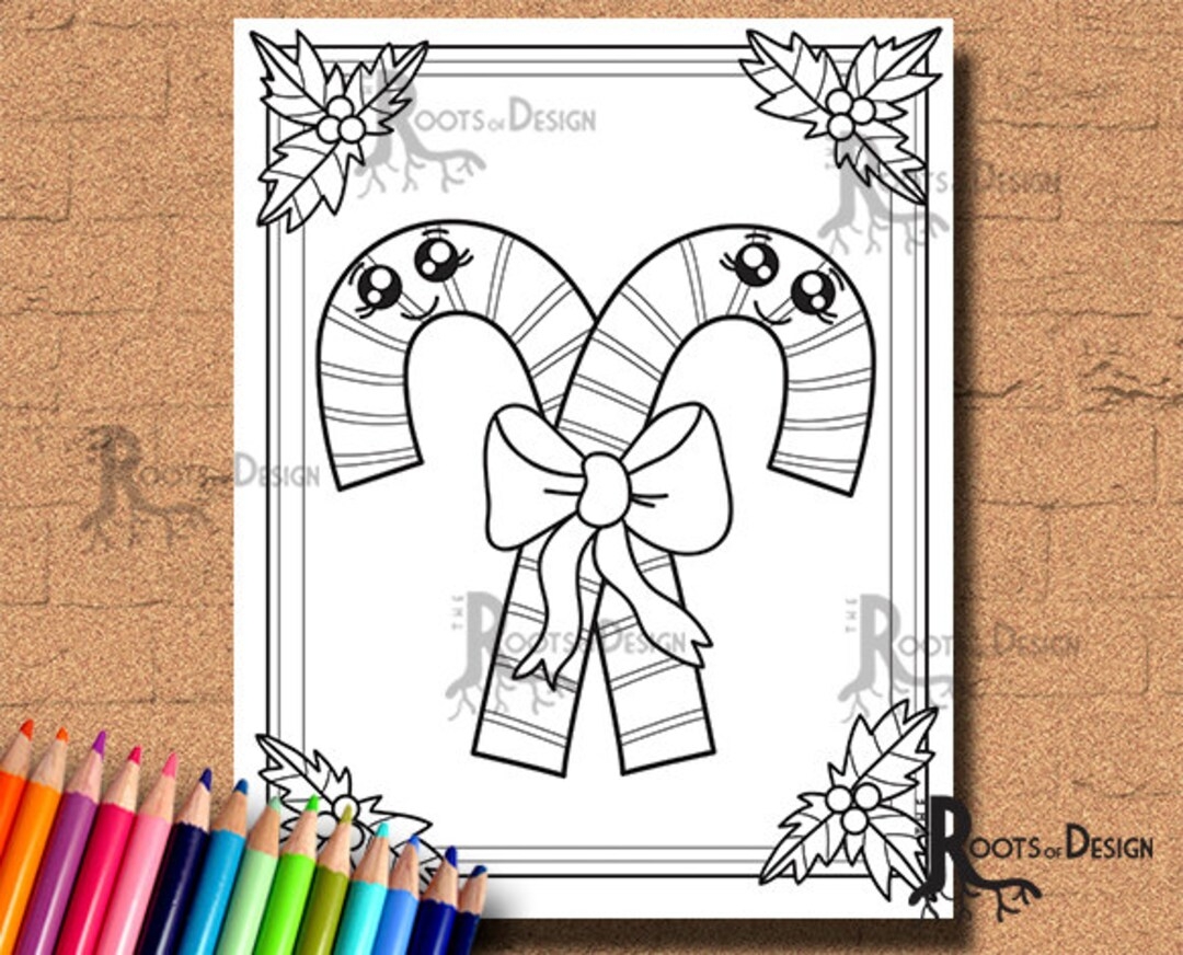 candy cane coloring pages