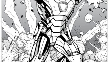 Iron Man Standing Heroically Coloring Page Free PDF PNG Printable 