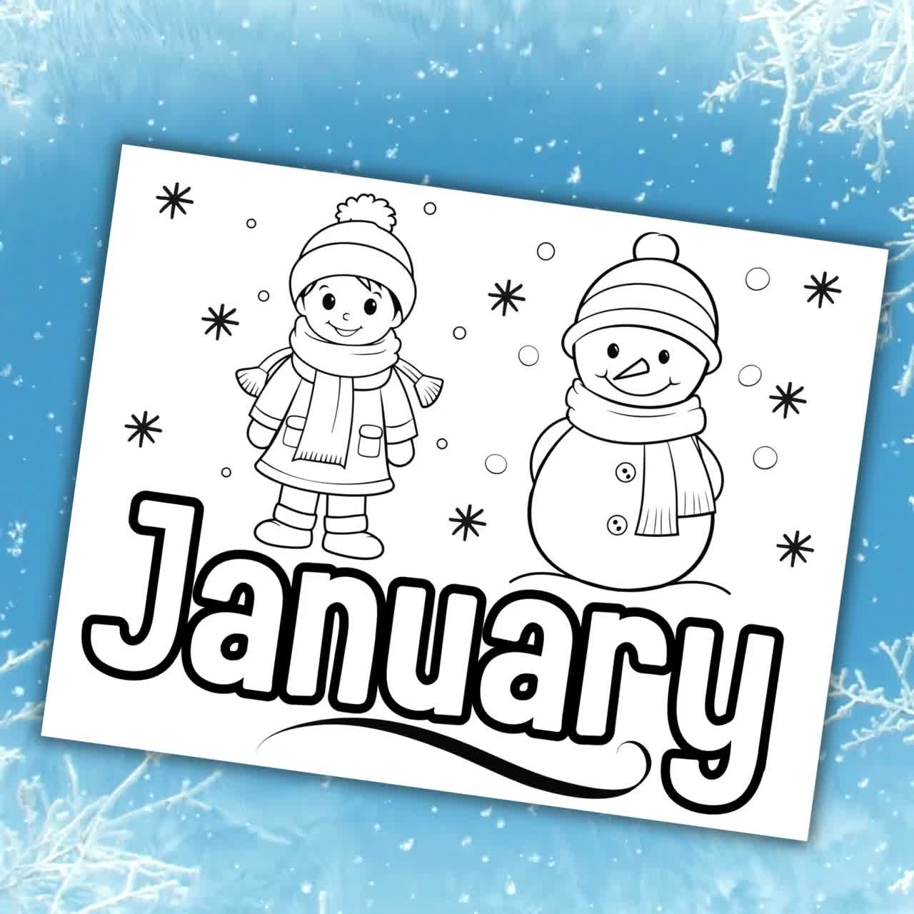january coloring pages january coloring pages