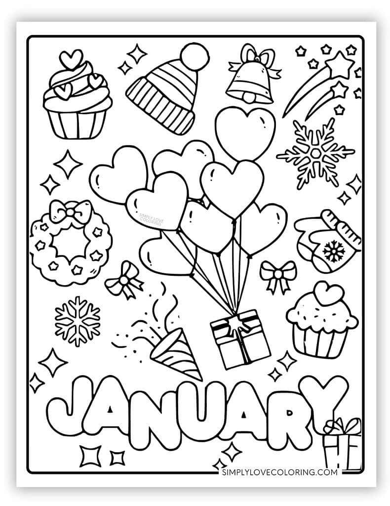 January Coloring Pages Free PDF Printables Simply Love Coloring January Coloring Pages Free PDF Printables Simply Love Coloring
