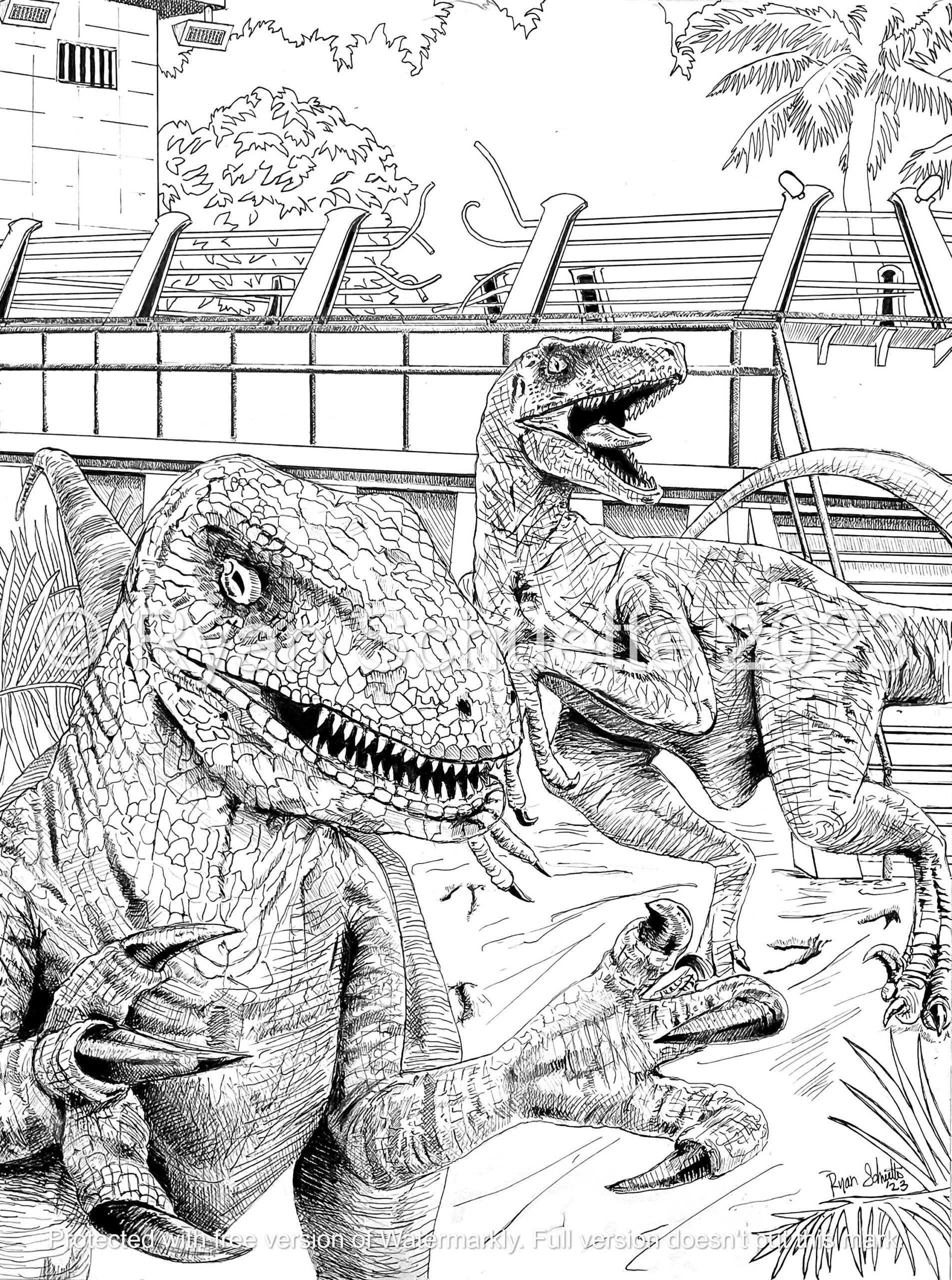 Jurassic Park Velociraptor Jurassic World Coloring Printable Adult Coloring Page Instant Download Grayscale Illustration Etsy Jurassic Park Velociraptor Jurassic World Coloring Printable Adult Coloring Page Instant Download Grayscale Illustration Etsy