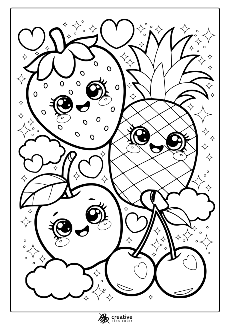 Kawaii Coloring Pages 35 Free Printable PDF