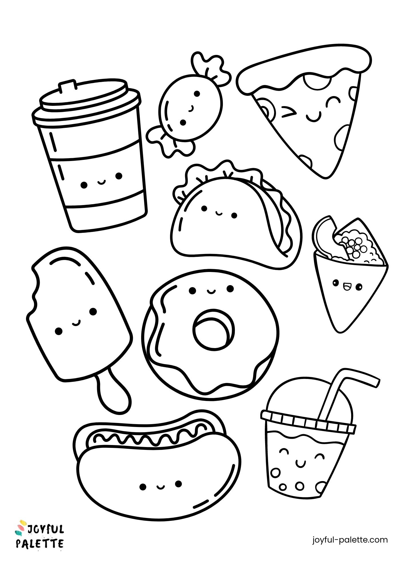 Kawaii Coloring Pages Joyful Palette