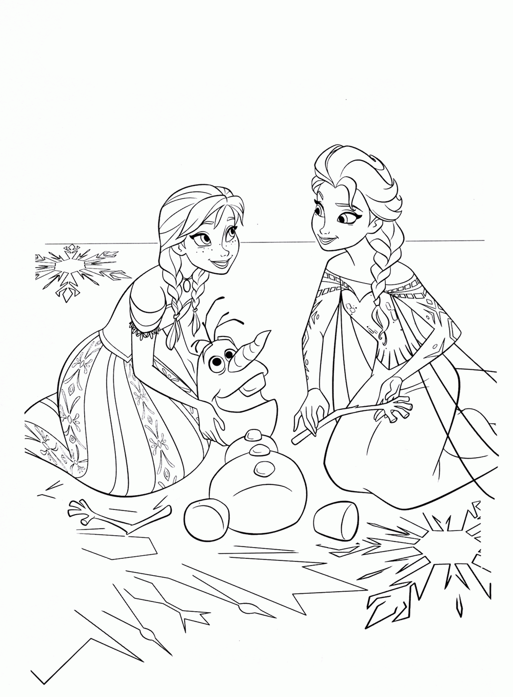 Kids Under 7 Frozen Coloring Pages