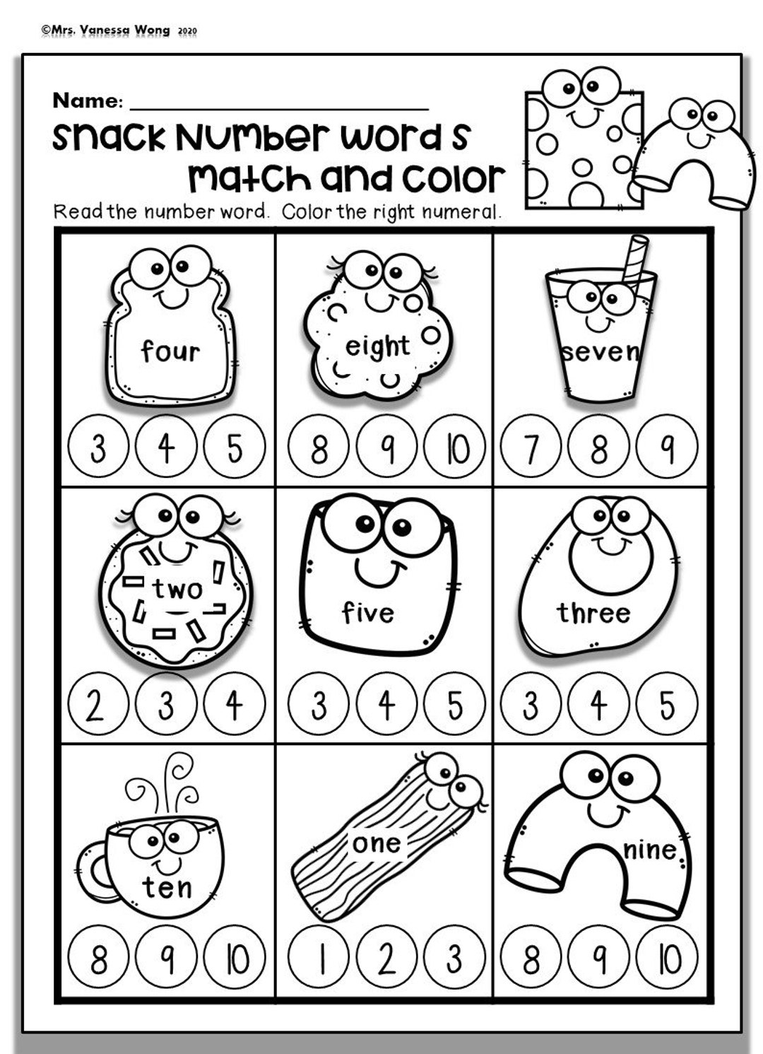 Kindergarten Math Worksheets Numbers 1 10 Number Words Preschool Homeschooling Worksheets Number Worksheets Math Worksheets Preschool Etsy Norway