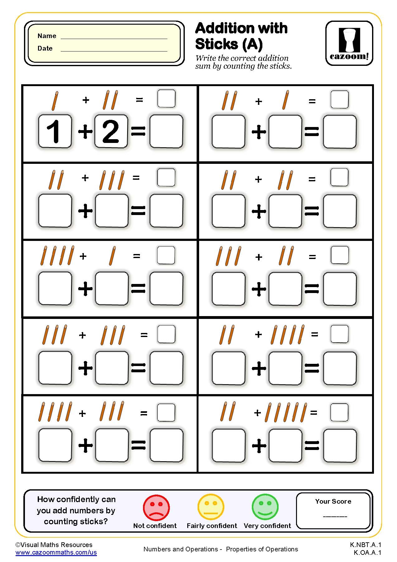 numeracy worksheets for kindergarten