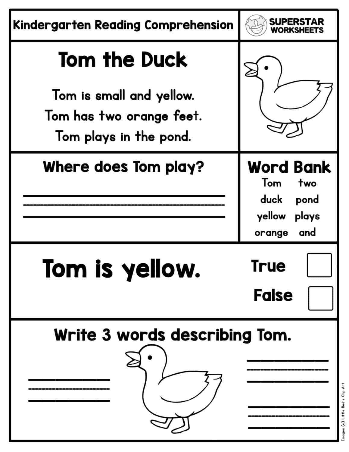 kindergarten reading worksheets