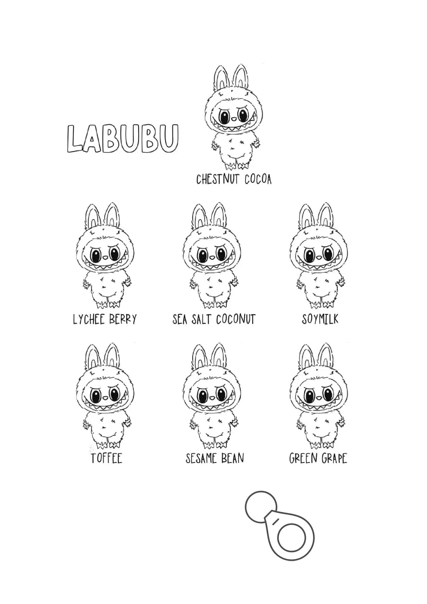 Labubu Monster Coloring Book Etsy