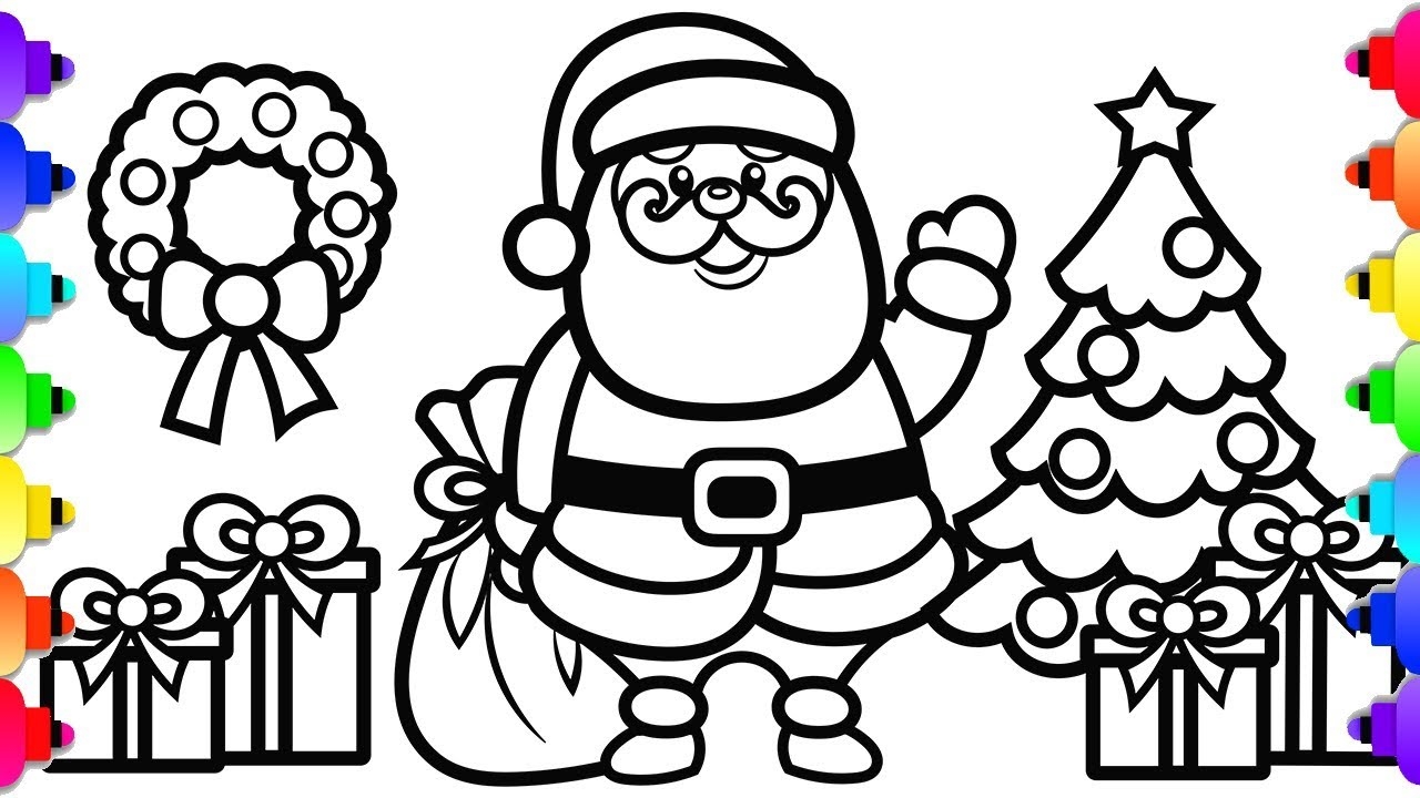 santa coloring pages