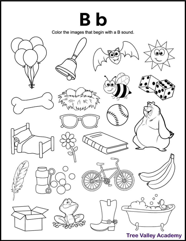 letter b worksheet
