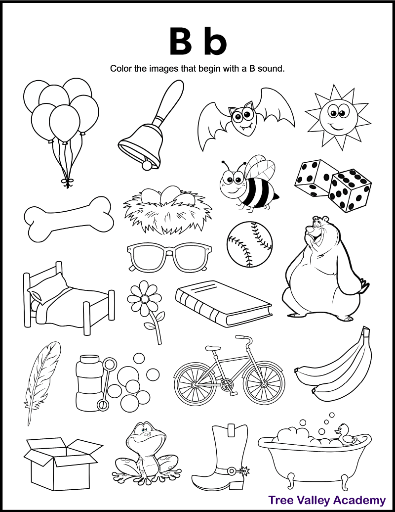 letter b worksheets