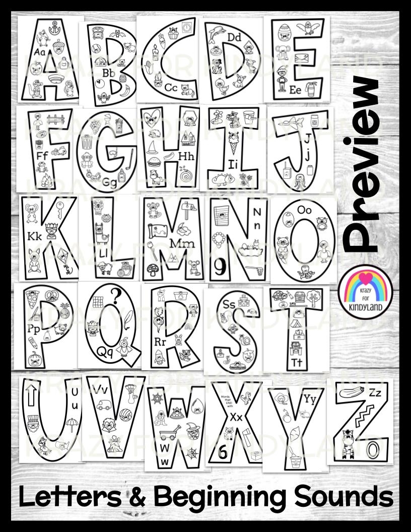 Letter Coloring Pages For Beginning Sounds Alphabet Preschool Kindergarten Letter Coloring Pages For Beginning Sounds Alphabet Preschool Kindergarten