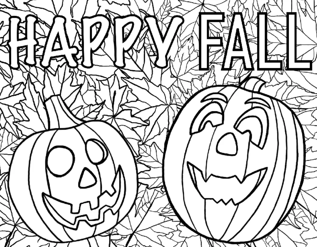 fall coloring page fall coloring page