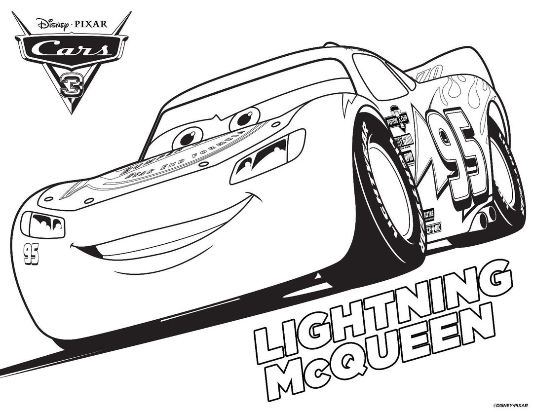 Lightning Mcqueen Coloring Pages 50 Kids Printable Designs digital Download Etsy