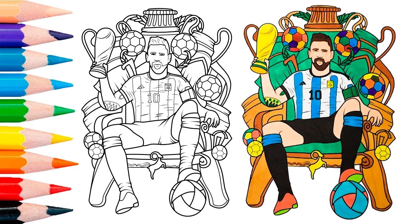 messi coloring pages