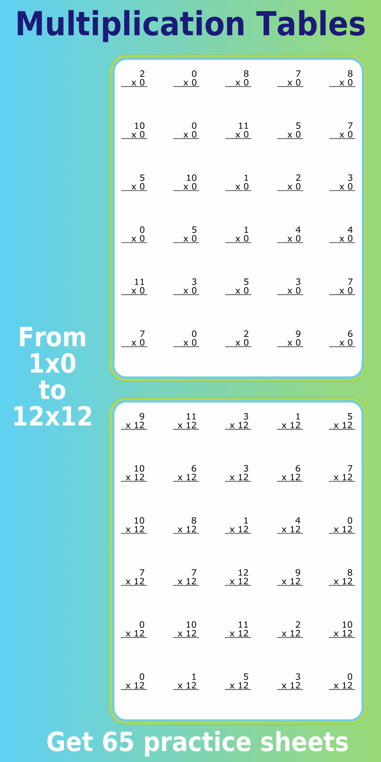 math worksheets multiplication