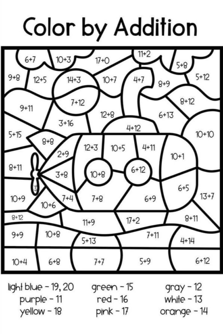 color by math worksheets