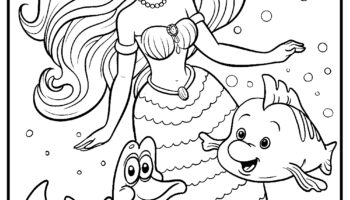 Mermaid Coloring Pages Ariel Coloring Pages FreeColoringPages