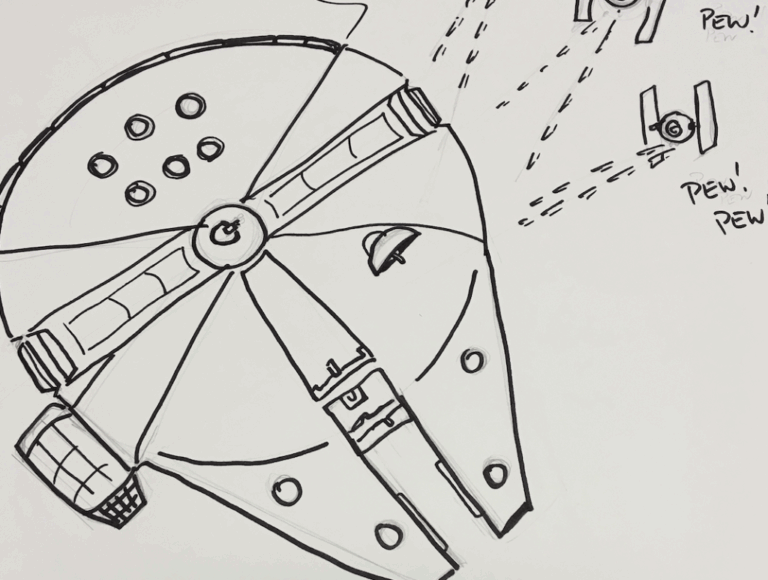 Millennium Falcon Coloring Page Fairytale Town