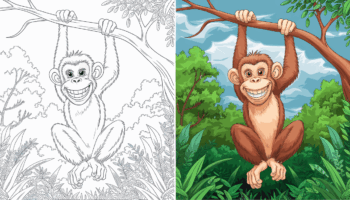 Monkey Coloring Pages 40 Free Printable PDF 