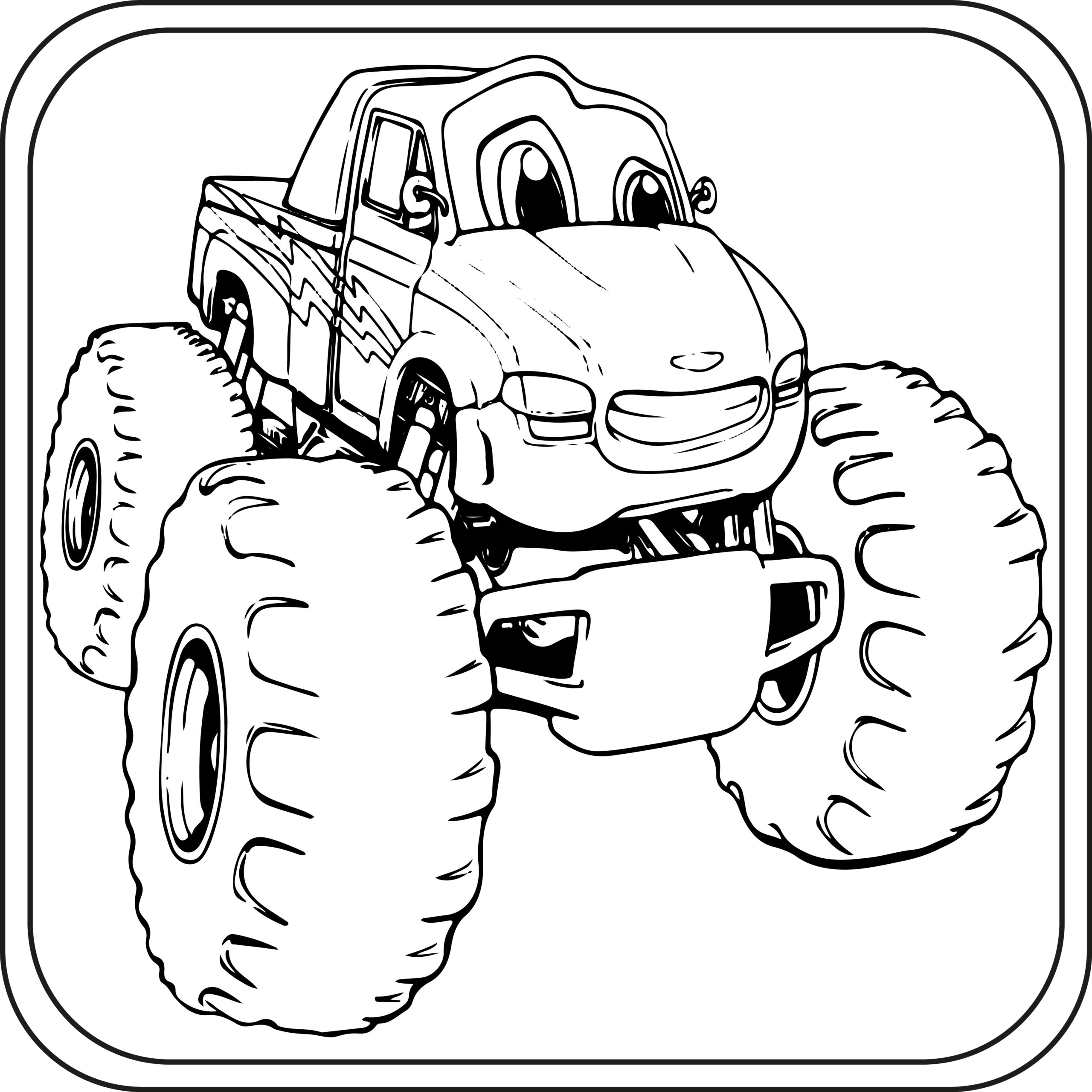 monster truck coloring page