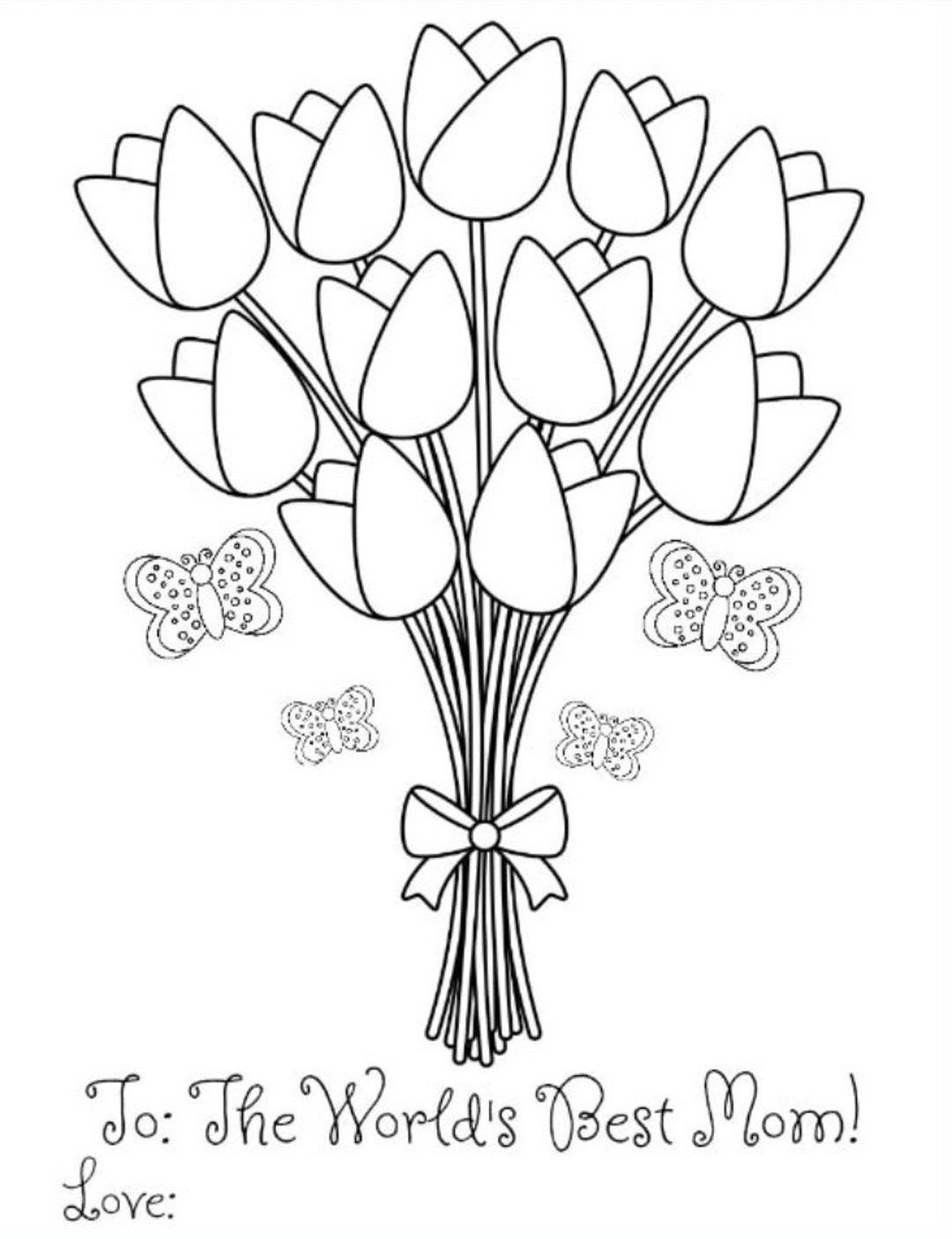 mothers day coloring pages