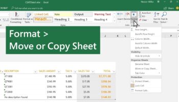 Move Or Copy Worksheets In Microsoft Excel YouTube
