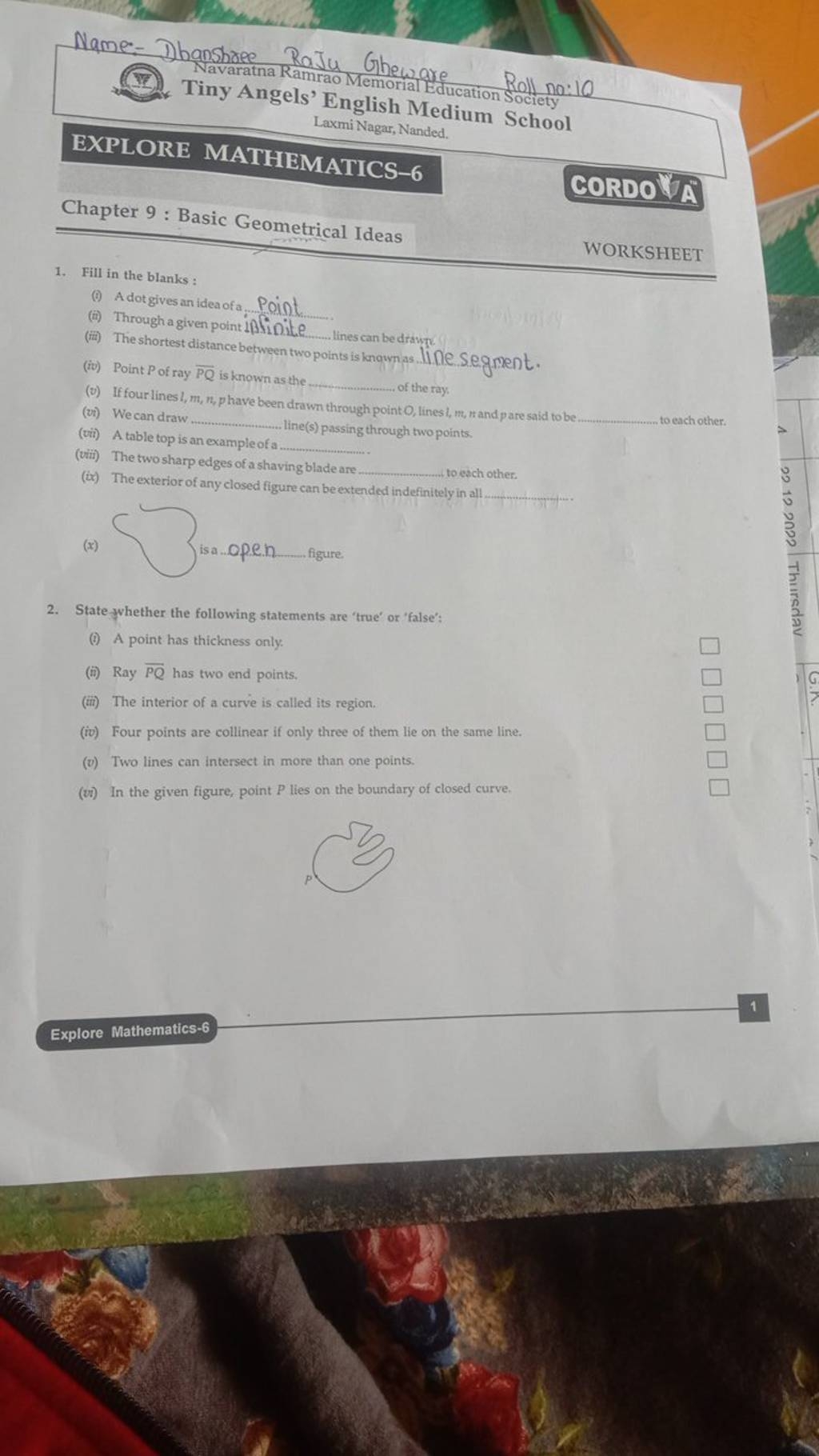 segundo paso worksheet answers chapter 1
