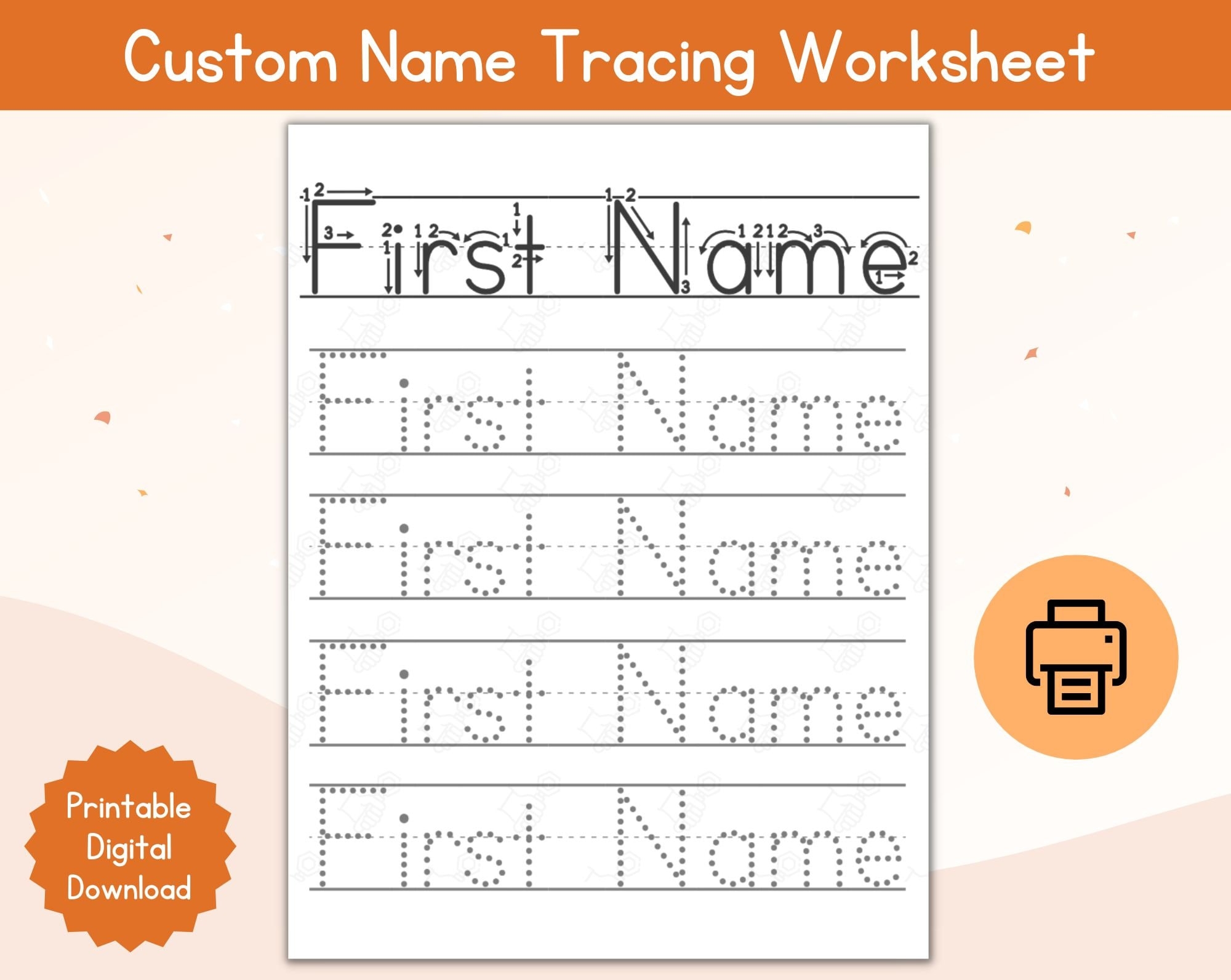 name tracing worksheet