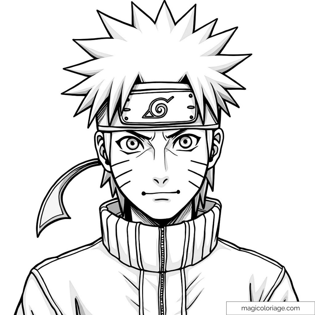 Naruto Coloring Page Ready For Action For Anime Fans Naruto Coloring Page Ready For Action For Anime Fans