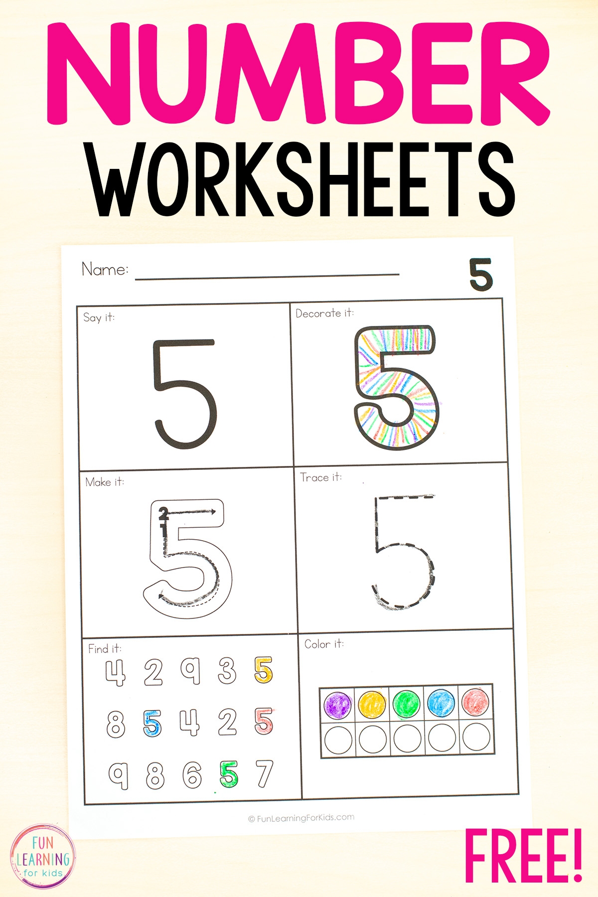 Number Sense Worksheets Number Activity Worksheets