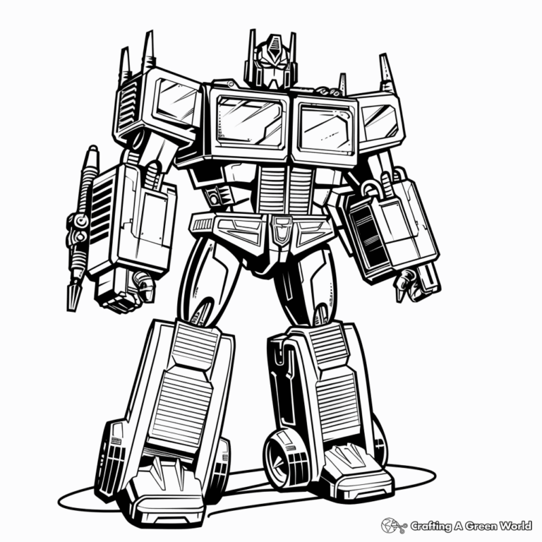 Optimus Prime Coloring Pages Free Printable 