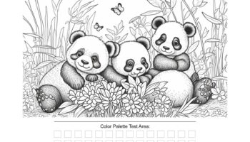 Panda Bear Cubs Coloring Pages For Adults 16 Adult Coloring Pages Printable Adult Coloring Digital File Printable PDF File With BONUS 4 Etsy