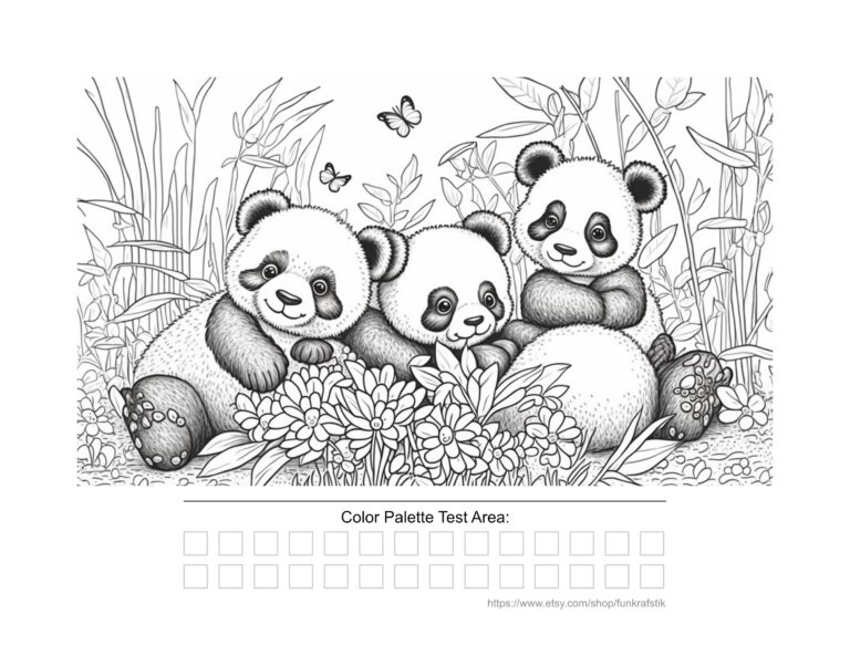 Panda Bear Cubs Coloring Pages For Adults 16 Adult Coloring Pages Printable Adult Coloring Digital File Printable PDF File With BONUS 4 Etsy