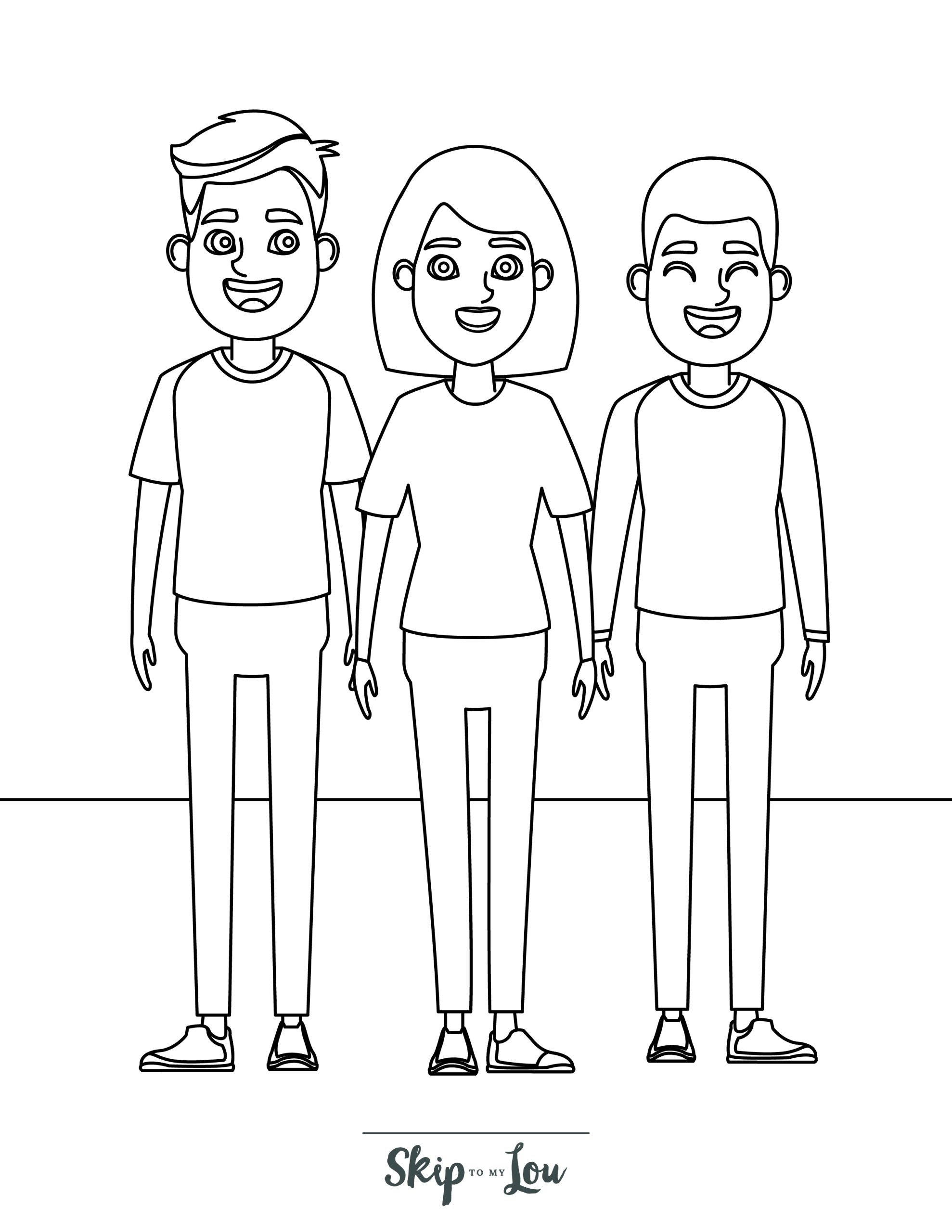People Coloring Pages Free Printable Images For Kids Skip To My Lou