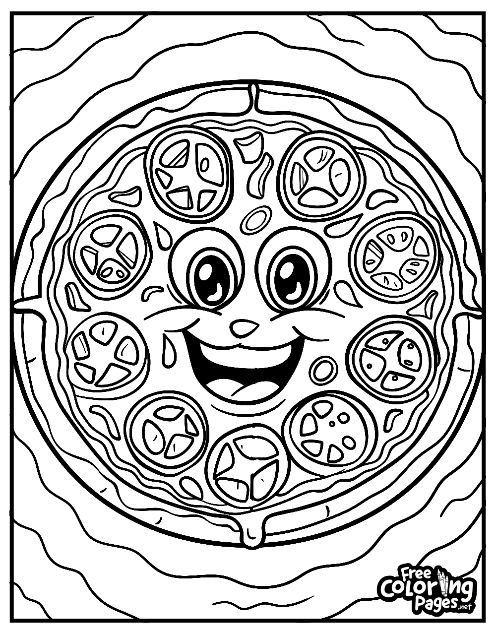 pizza coloring pages