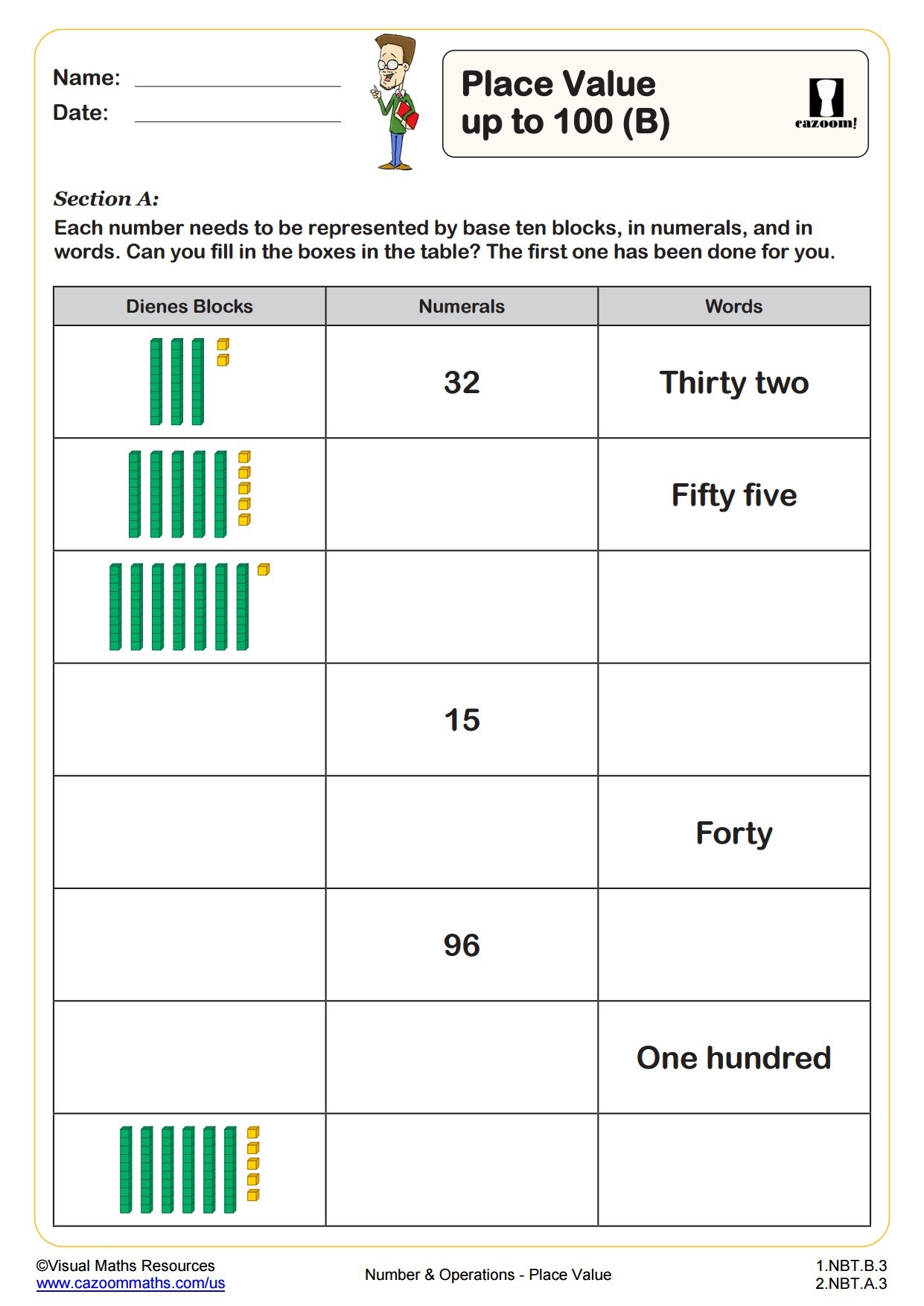 Place Value Up To 100 B Fun And Engaging 1st Grade PDF Worksheets