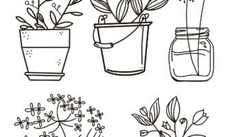 Plant Coloring Pages coloring Page Downloadable Coloring Page adult Coloring printable Plant Coloring Pages relaxing Coloring easy To Color Etsy