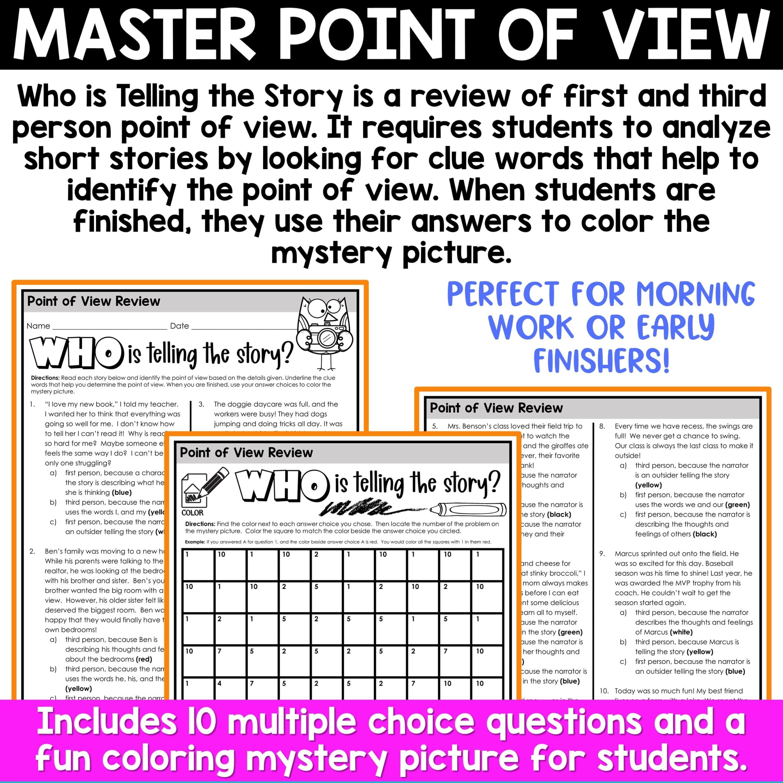 point of view worksheet