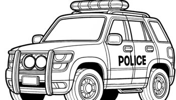 Police Car Coloring Sheet Download For Free Now