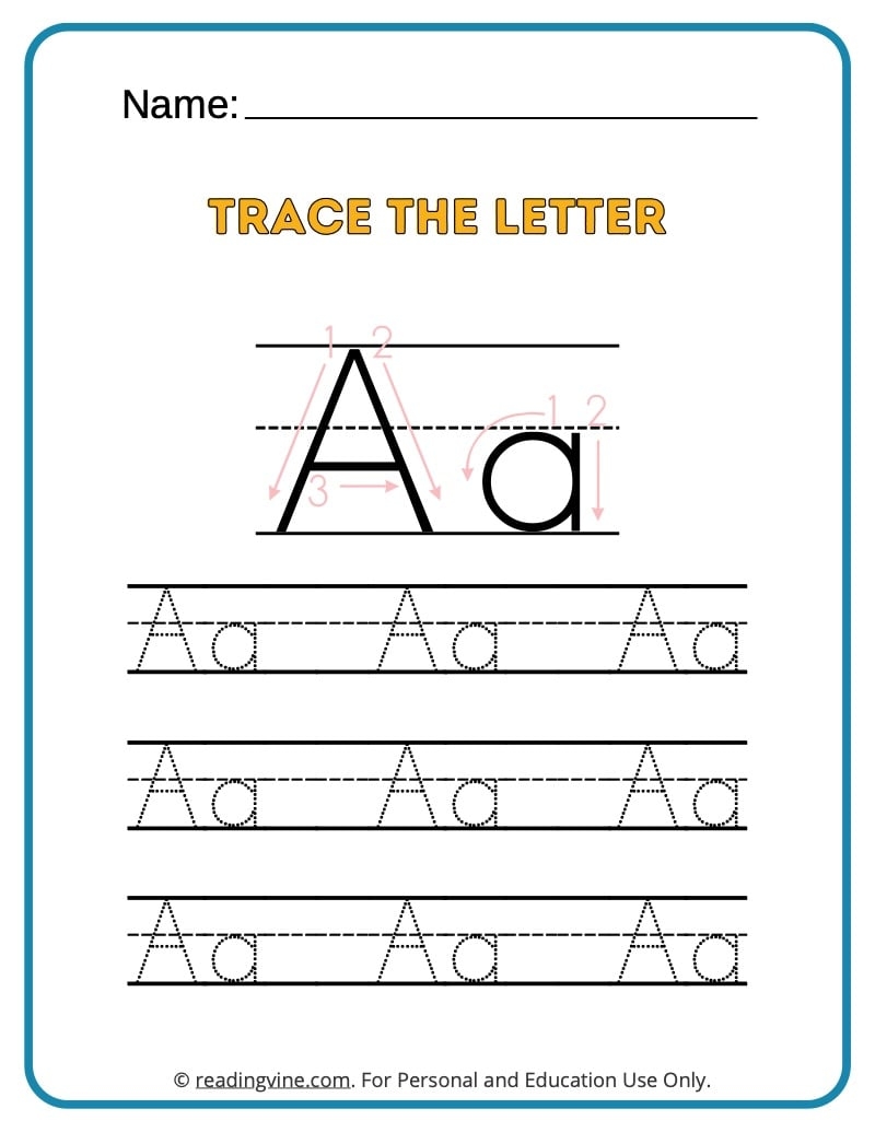 letter a worksheets preschool