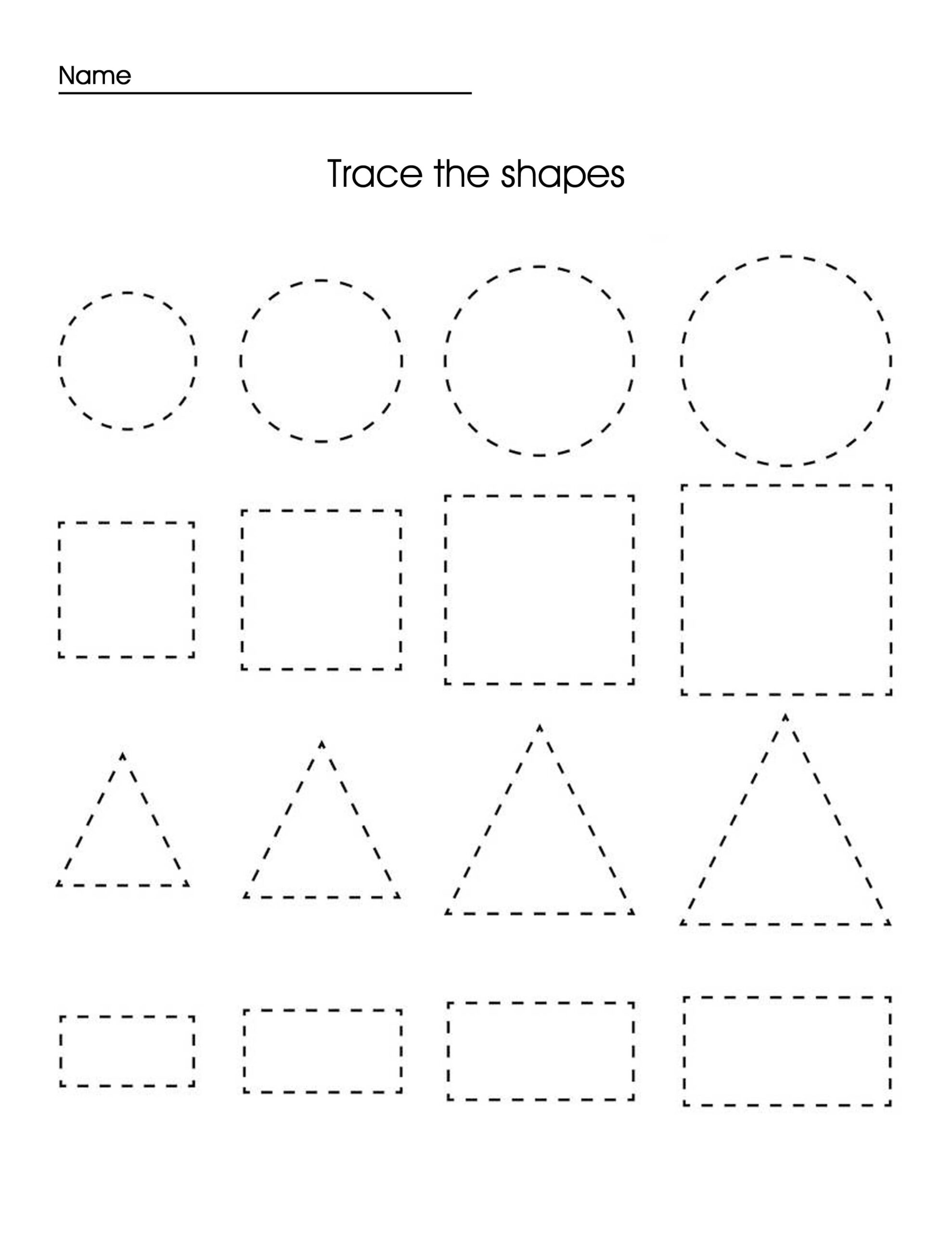 Preschool Tracing Worksheets Coloring Pages