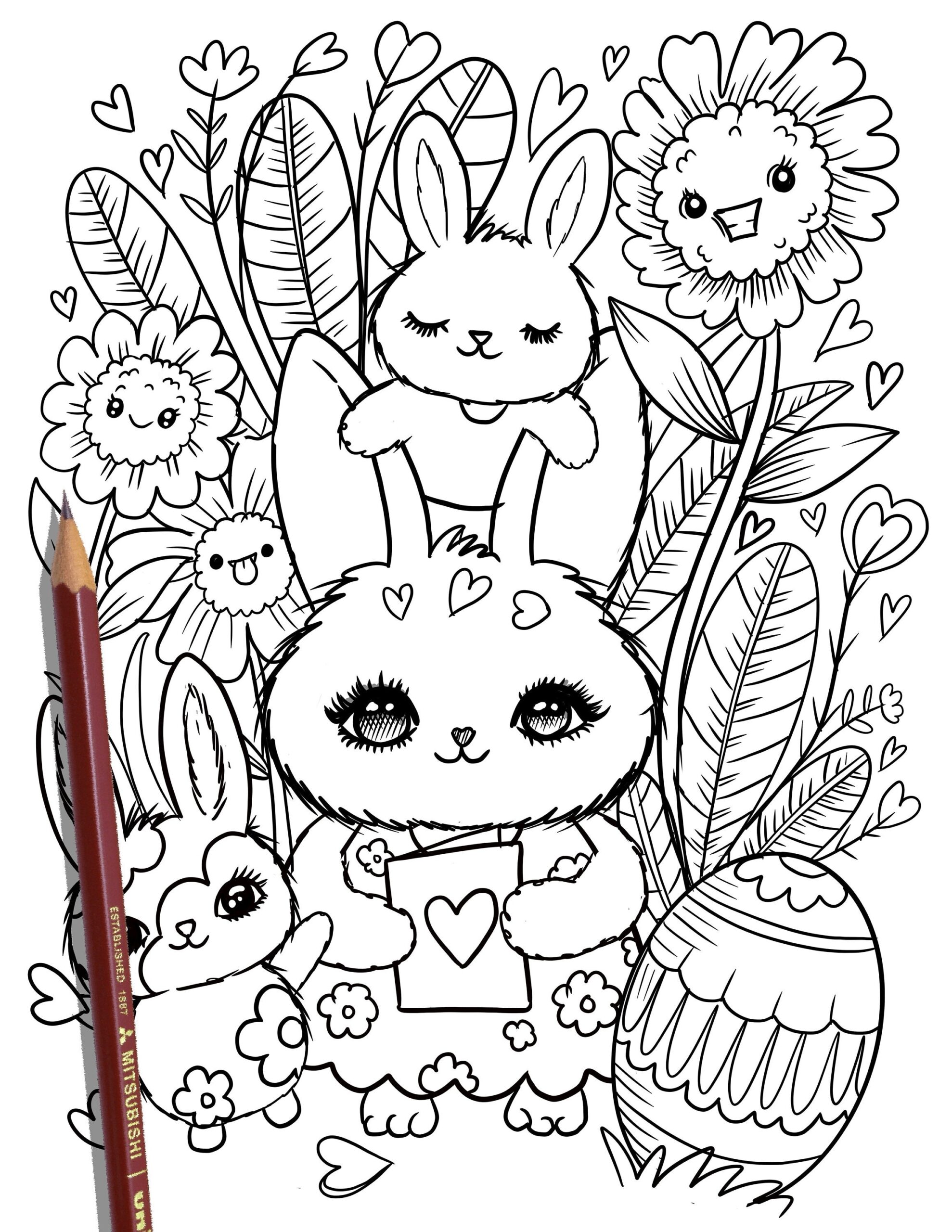 PRINTABLE Cute Easter Coloring Page Hand drawn Coloring Sheet Easter Doodles Coloring Page Kids Coloring Page Adult Coloring Etsy PRINTABLE Cute Easter Coloring Page Hand drawn Coloring Sheet Easter Doodles Coloring Page Kids Coloring Page Adult Coloring Etsy