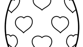 Printable Easter Egg Template And Colouring Page PDF