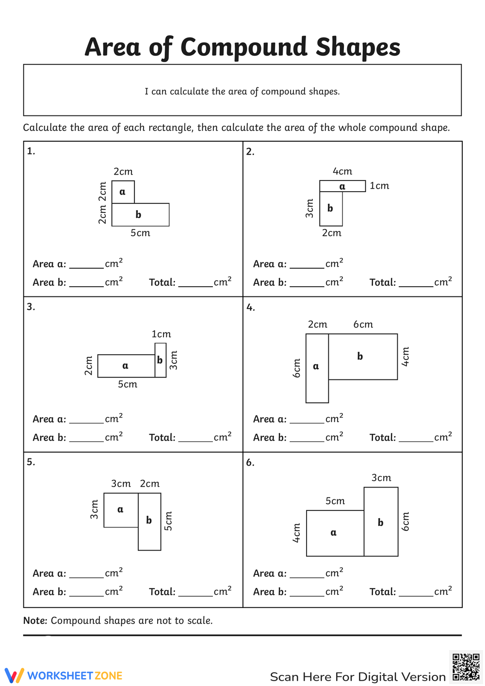 area of compound shapes worksheet